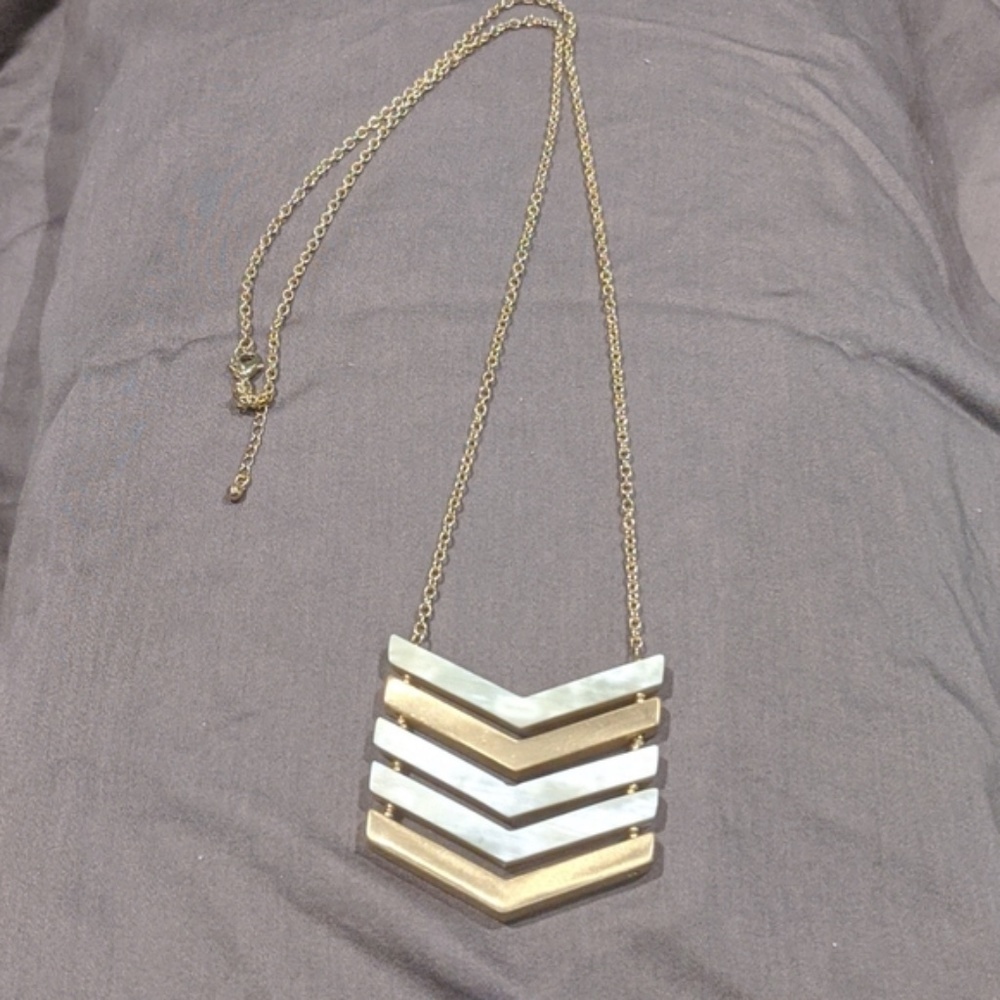 Noonday chain necklace with Chevron pendant